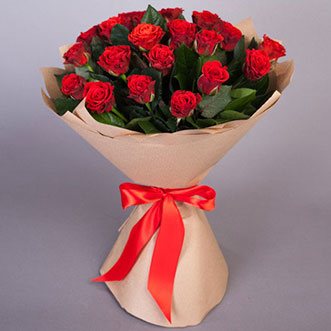 25 красных роз
