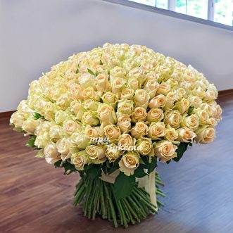 Букет из 201 белой розы 70 см